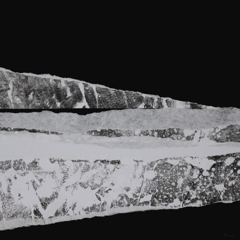 Gemälde #13 from the series The Land Seems Inhabited to Them  von Sousa de Sousa Bárbara | Gemälde Landschaften Minimalistisch Schwarz & Weiß Collage