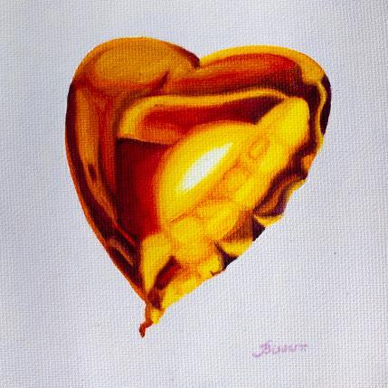 Peinture Little golden love par Bisoux Morgan | Tableau Figuratif Huile Natures mortes