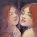 Painting Mirror by Bright Lana  | Painting Figurative Portrait Oil