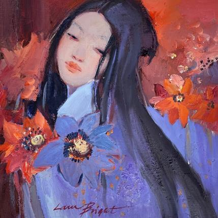 Peinture Blue kimono par Bright Lana  | Tableau Figuratif Huile Portraits