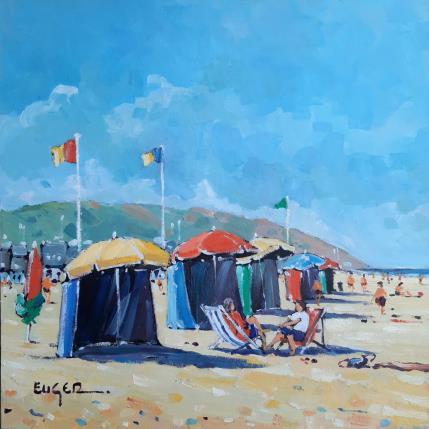 Pintura UN ETE A DEAUVILLE por Euger | Pintura Figurativo Aceite Life style, Marine, Paisajes