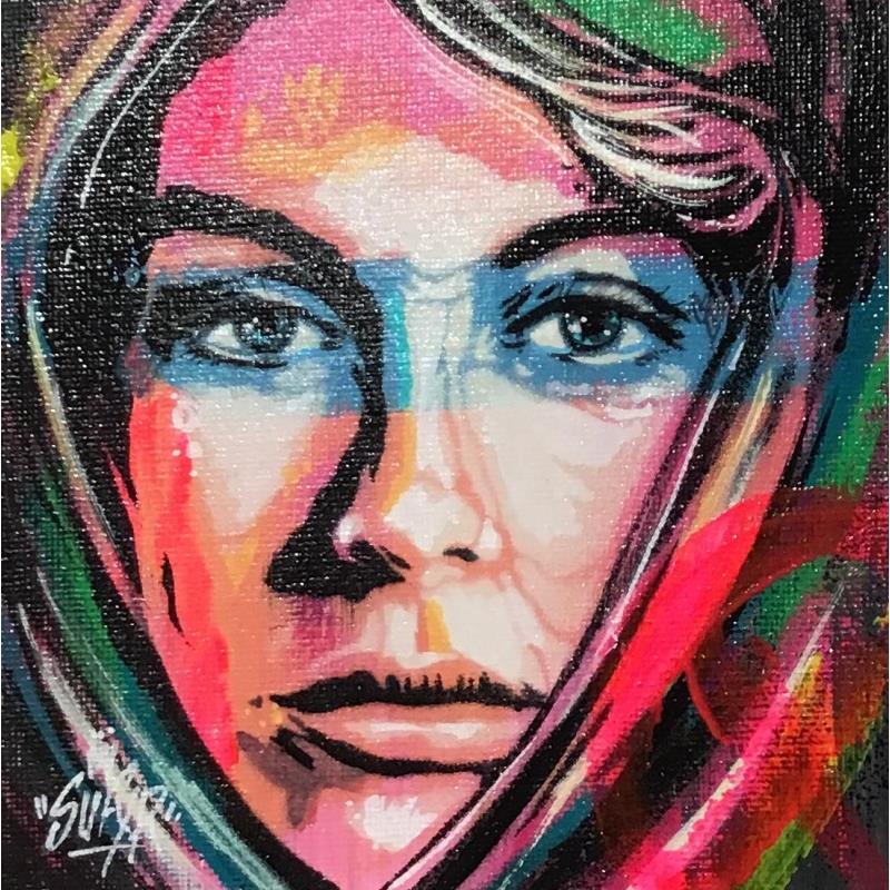 Painting le regard d'exil la fille 2  by Sufyr | Painting Street art Graffiti Acrylic