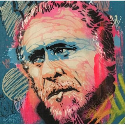 Painting charles Bukowski by Sufyr | Painting Street art Acrylic, Graffiti Pop icons