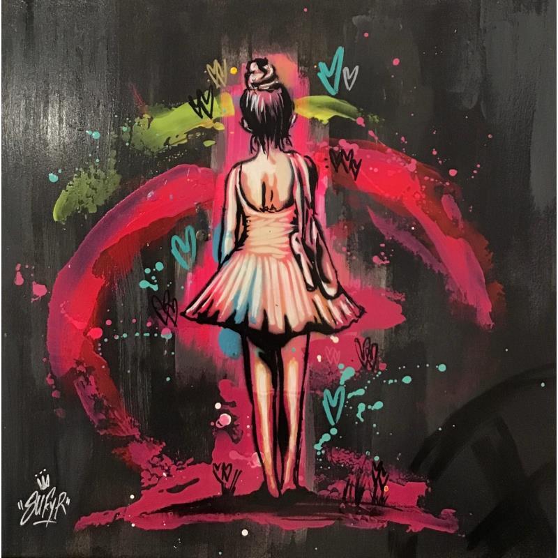 Gemälde Ballerine  von Sufyr | Gemälde Street art Graffiti Acryl