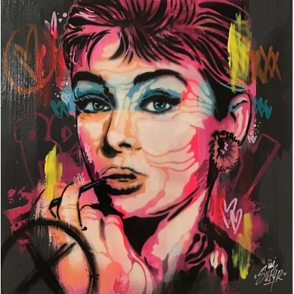 Painting Audrey Hepburn by Sufyr | Painting Street art Acrylic, Graffiti