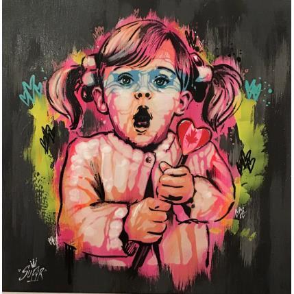 Peinture La fille a la sucette canadienne  par Sufyr | Tableau Street Art Acrylique, Graffiti