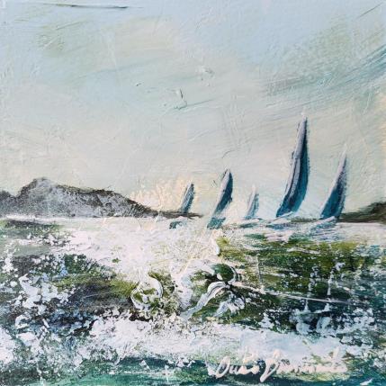 Peinture sur le lac par Ortis-Bommarito Nicole | Tableau Figuratif Acrylique Marine