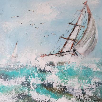 Painting Plein vent by Ortis-Bommarito Nicole | Painting Figurative Acrylic Marine