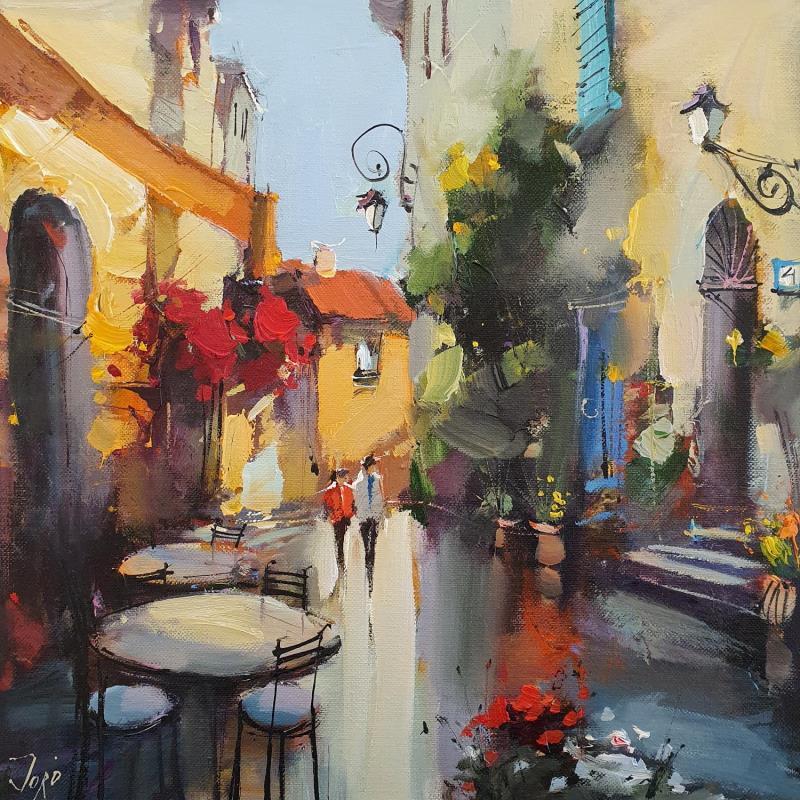 Pintura Having coffee in Tuscany por Joro | Pintura Figurativo Paisajes Aceite