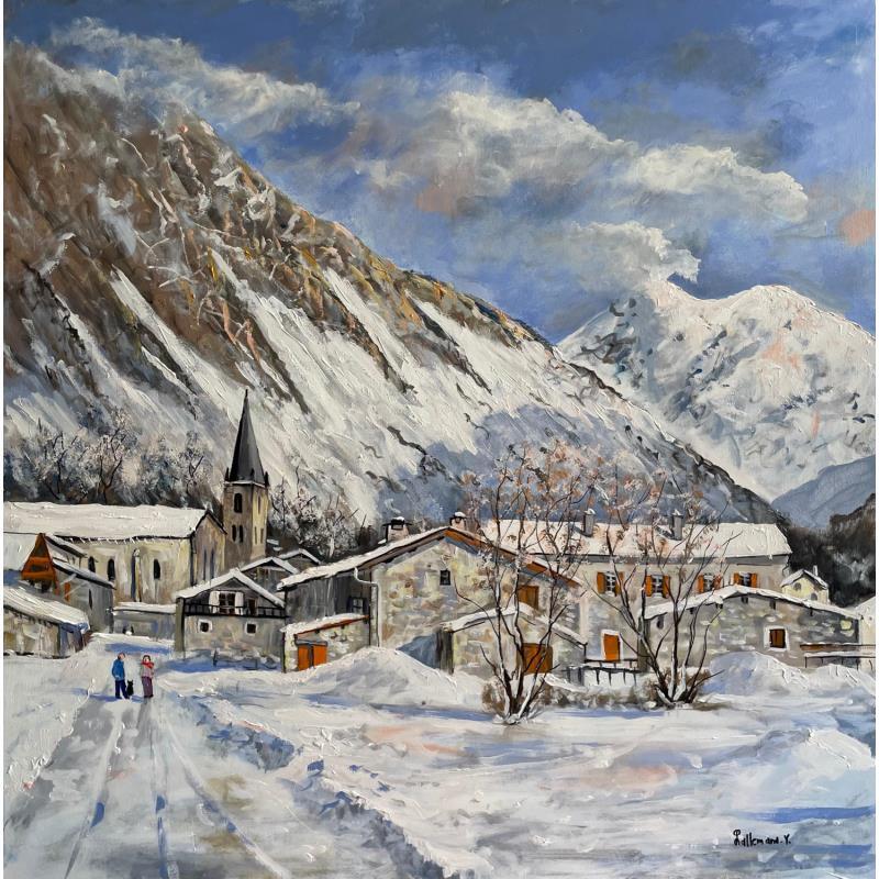 Painting Bonneval sur Arc by Lallemand Yves | Painting Figurative Landscapes Oil Acrylic