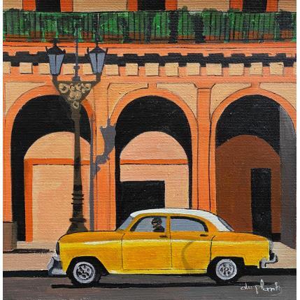 Pintura La Voiture Jaune por Du Planty Anne | Pintura Figurativo Acrílico Urbano