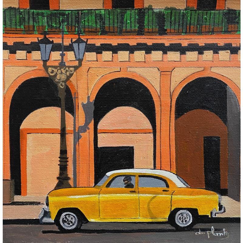 Pintura La Voiture Jaune por Du Planty Anne | Pintura Figurativo Urbano Acrílico