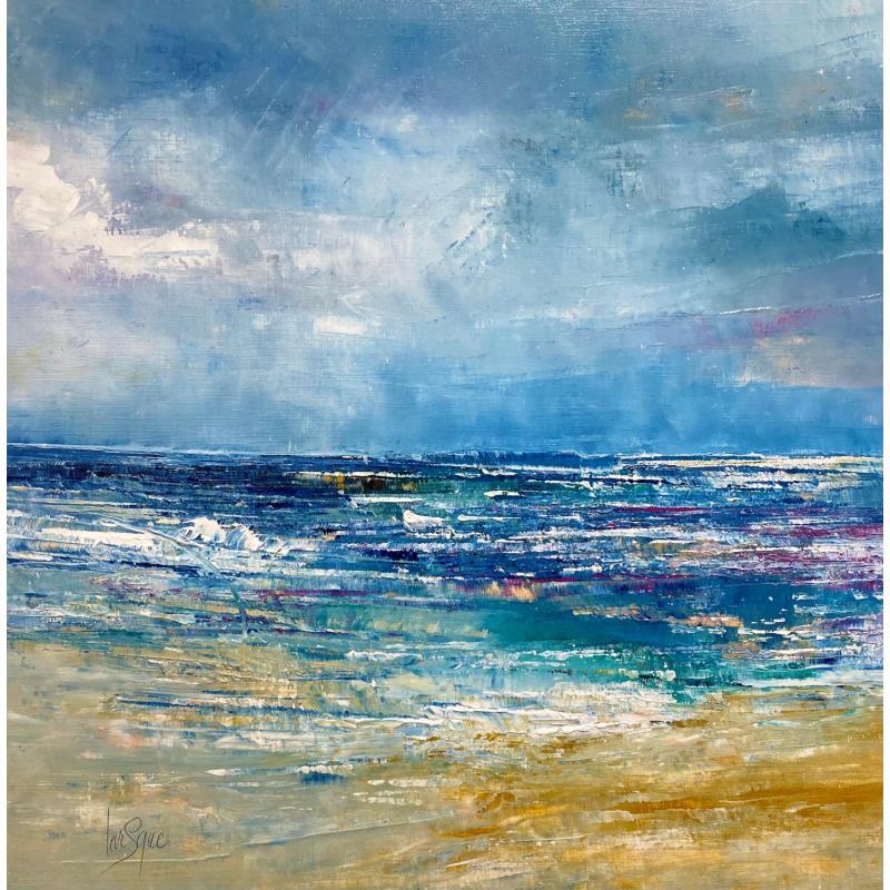 Peinture Mer turquoise par Levesque Emmanuelle | Tableau Figuratif Huile