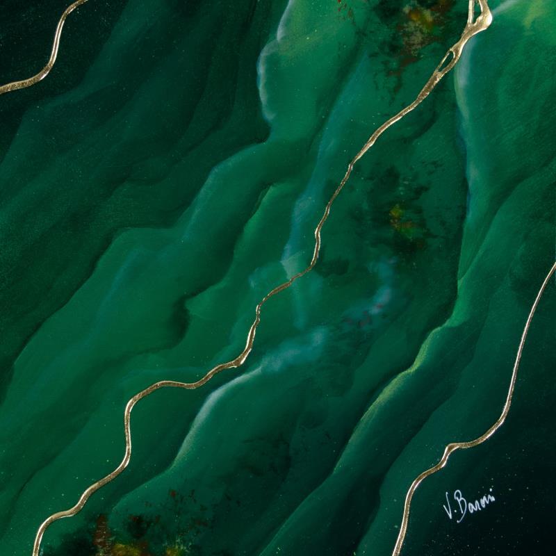 Peinture Tourmaline d'or II par Baroni Victor | Tableau Abstrait Minimaliste Acrylique