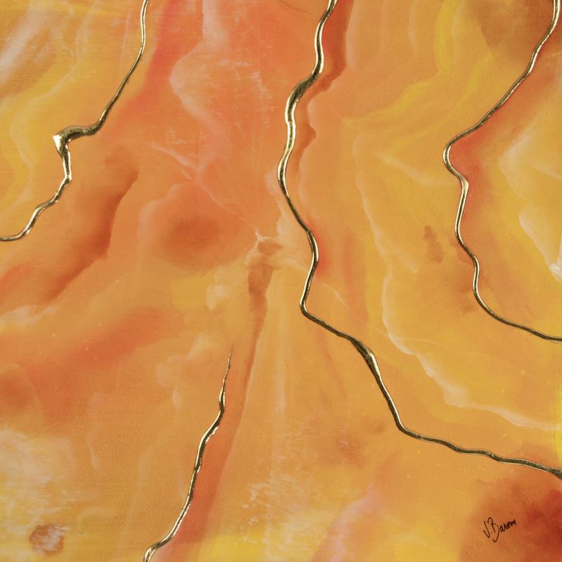 Painting Ambre pétrifiée by Baroni Victor | Painting Abstract Minimalist Acrylic