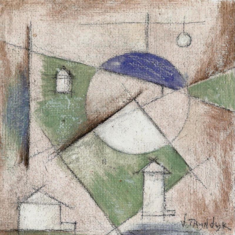 Painting Circles (1) by Tryndyk Vasily | Painting Abstract Minimalist Oil