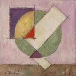 Painting Circles (4) by Tryndyk Vasily | Painting Abstract Oil Minimalist