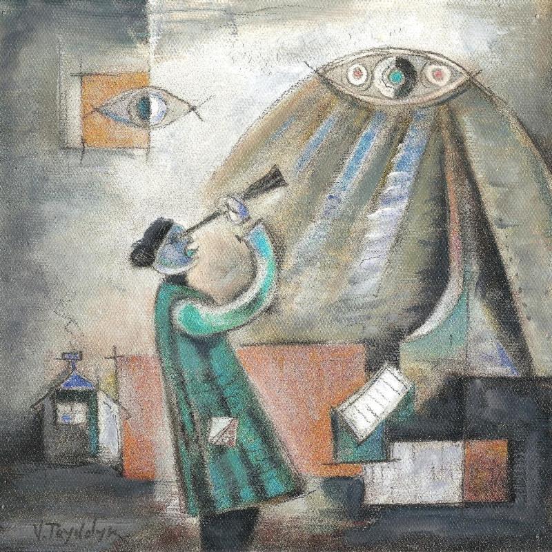 Peinture Astronomer par Tryndyk Vasily | Tableau Figuratif Scènes de vie Minimaliste Huile