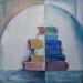 Painting Books by Tryndyk Vasily | Painting Figurative Still-life Minimalist Oil