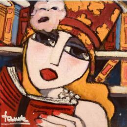 Peinture Sublime  par Fauve | Tableau Figuratif Acrylique, Bois Portraits, Scènes de vie