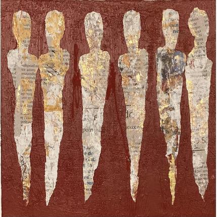 Painting Cinabre by Rocco Sophie | Painting Raw art Acrylic, Gluing, Oil, Sand Pop icons