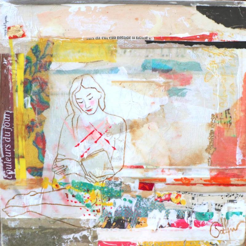 Gemälde LE BRUIT DE LA MER von Sablyne | Gemälde Figurativ Alltagsszenen Acryl