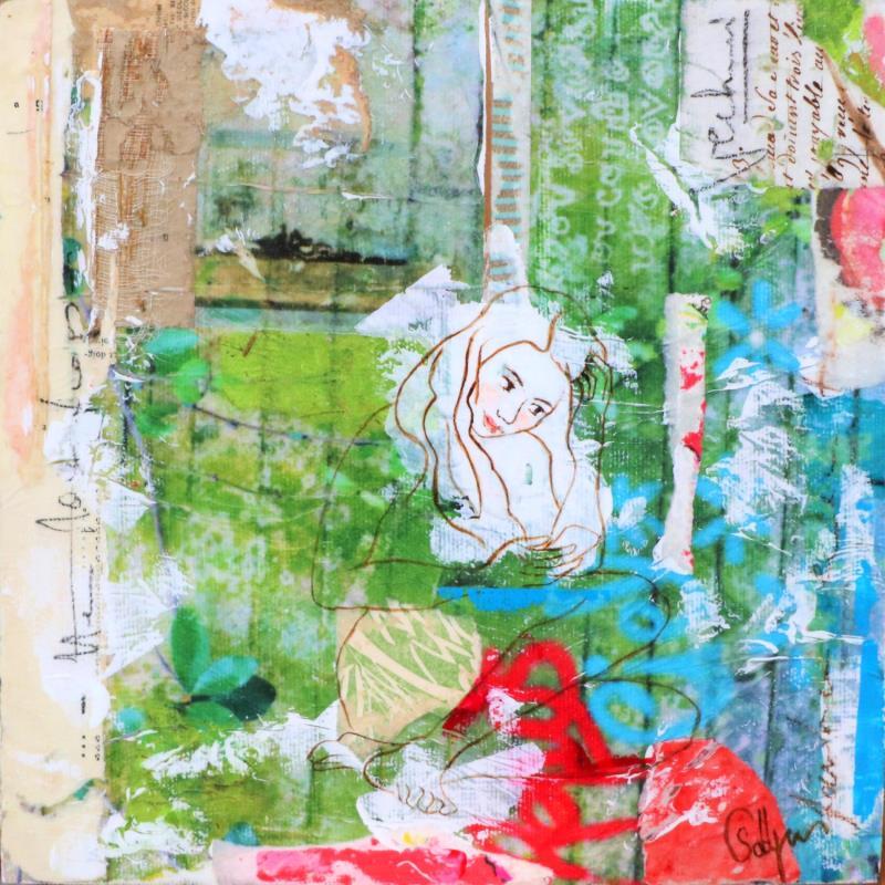 Painting VRAIE NATURE by Sablyne | Painting Figurative Life style Acrylic