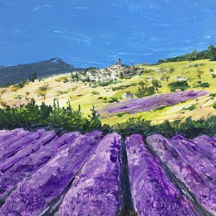 Painting Aurel perdu dans les lavandes by Rey Ewa | Painting Figurative Acrylic Landscapes, Pop icons