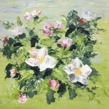 Painting Rêve de Printemps by Rey Ewa | Painting Figurative Acrylic Landscapes, Pop icons