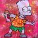 Painting Bart street art by Kikayou | Painting Pop-art Pop icons Graffiti