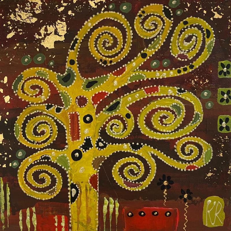 Peinture Le crépuscule par Romanelli Karine | Tableau Figuratif Paysages Collage