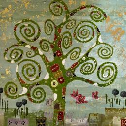 Painting The breath of life by Romanelli Karine | Painting Figurative Gluing Landscapes, Life style