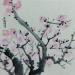 Painting Pink blossom by Du Mingxuan | Painting Figurative Nature Watercolor Ink