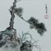 Painting Pine tree by Du Mingxuan | Painting Figurative Landscapes Nature Watercolor Ink