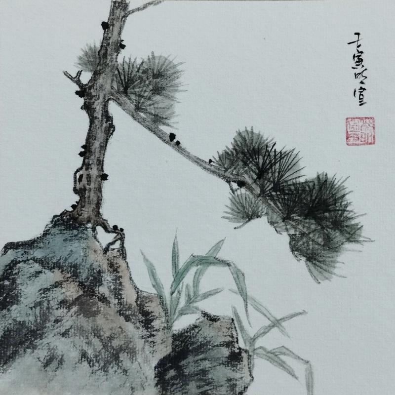 Painting Pine tree by Du Mingxuan | Painting Figurative Landscapes Nature Watercolor Ink