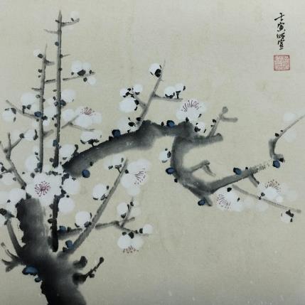 Painting White blossom by Du Mingxuan | Painting Figurative Ink, Watercolor Nature, Pop icons