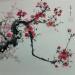 Painting Red blossom by Du Mingxuan | Painting Figurative Landscapes Nature Watercolor Ink