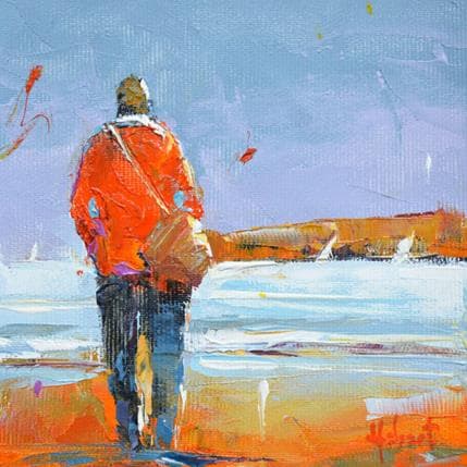 Peinture Retour de pêche par Hébert Franck | Tableau Figuratif Huile Marine