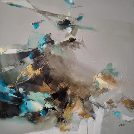 Peinture FAR AWAY par Virgis | Tableau Abstrait Huile minimaliste