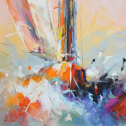 Painting Juste devant by Hébert Franck | Painting Figurative Oil Marine