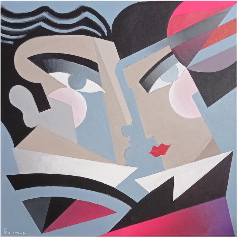 Painting Amour by Gustavsen Karl | Painting Figurative Subject matter Portrait Acrylic