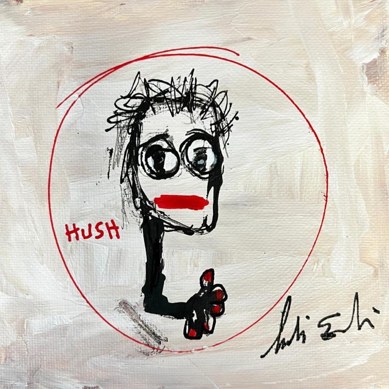 Painting HOP LA by Zaïdi Larbi | Painting Raw art Portrait Acrylic Posca Pastel