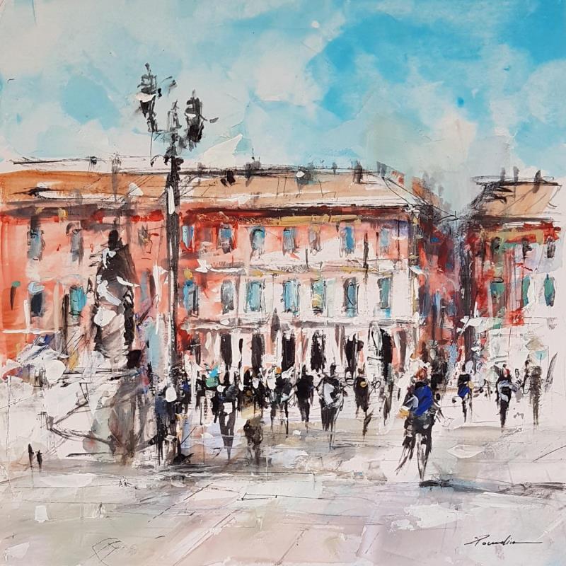 Pintura FONTAINE DU SOLEIL MASSENA por Poumelin Richard | Pintura Figurativo Urbano Aceite