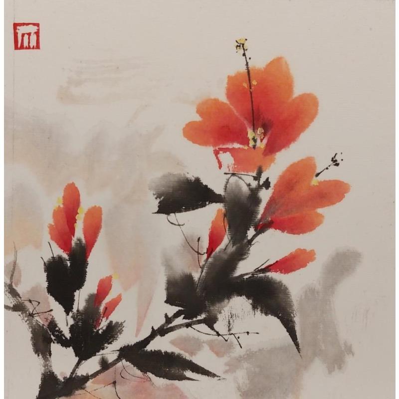 Painting Wild Bouquet by De Giorgi Mauro | Painting Figurative Landscapes