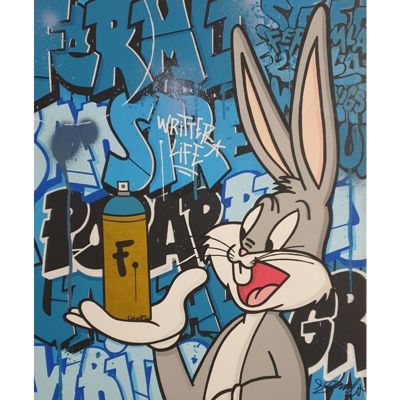 Peinture Bugsy par Fermla | Tableau Street Art Icones Pop