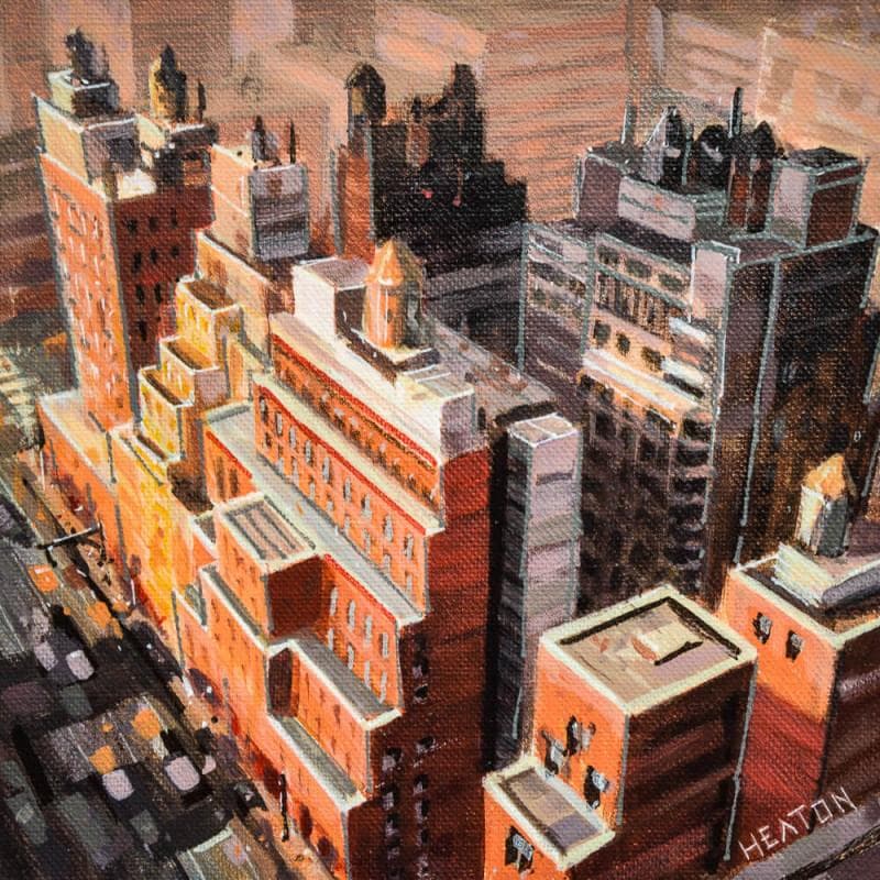 Painting City roof tops by Heaton Rudyard | Painting Figurative Urban Oil Acrylic