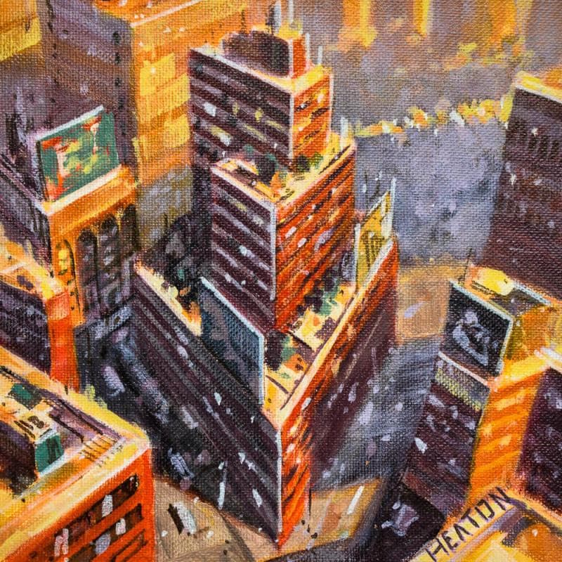 Gemälde Street corner von Heaton Rudyard | Gemälde Figurativ Urban Öl Acryl