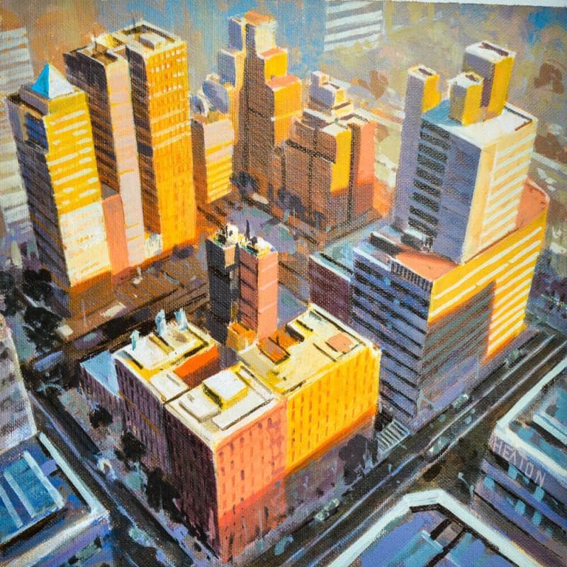 Painting Plongée jaune by Heaton Rudyard | Painting Figurative Urban Oil Acrylic