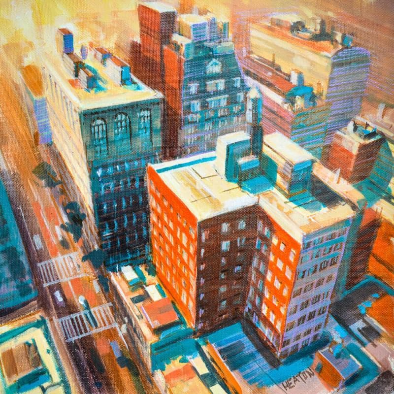 Painting New York building by Heaton Rudyard | Painting Figurative Urban Oil Acrylic