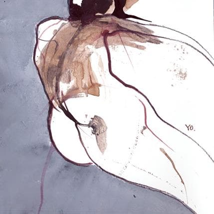 Painting La fuite by YO | Painting Figurative Nude